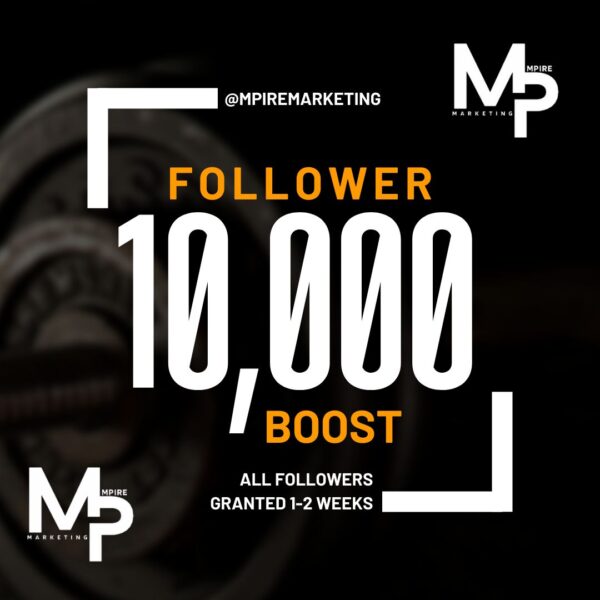 9000 - 10000 Follower boost
