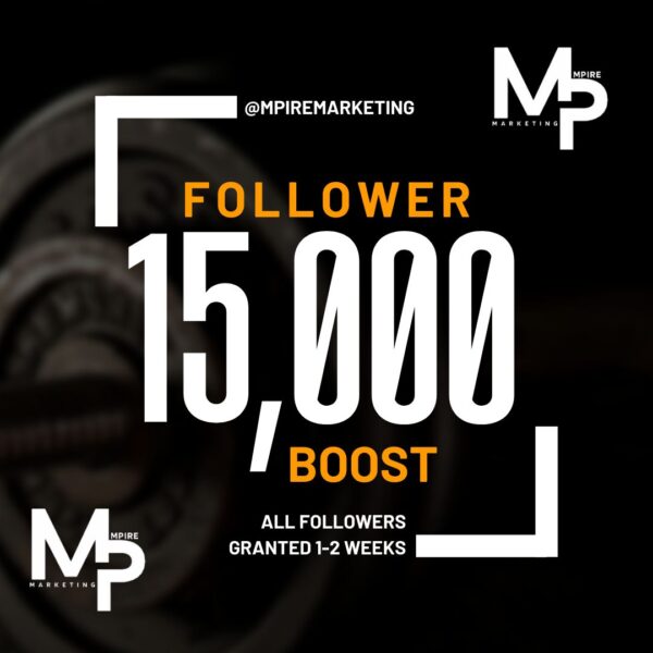 14500 - 15000 Follower boost