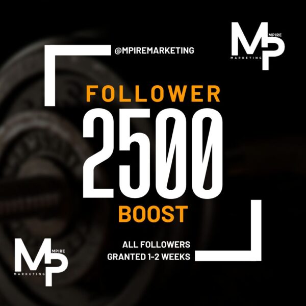 2000 - 2500 Follower boost